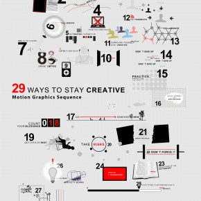 Download graphic of "29 WAYS TO STAY CREATIVE"